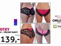 Aktuální akce - Barevné kalhotky s krajkou Lace Ruffle ve 4 barvách se slevou 31%